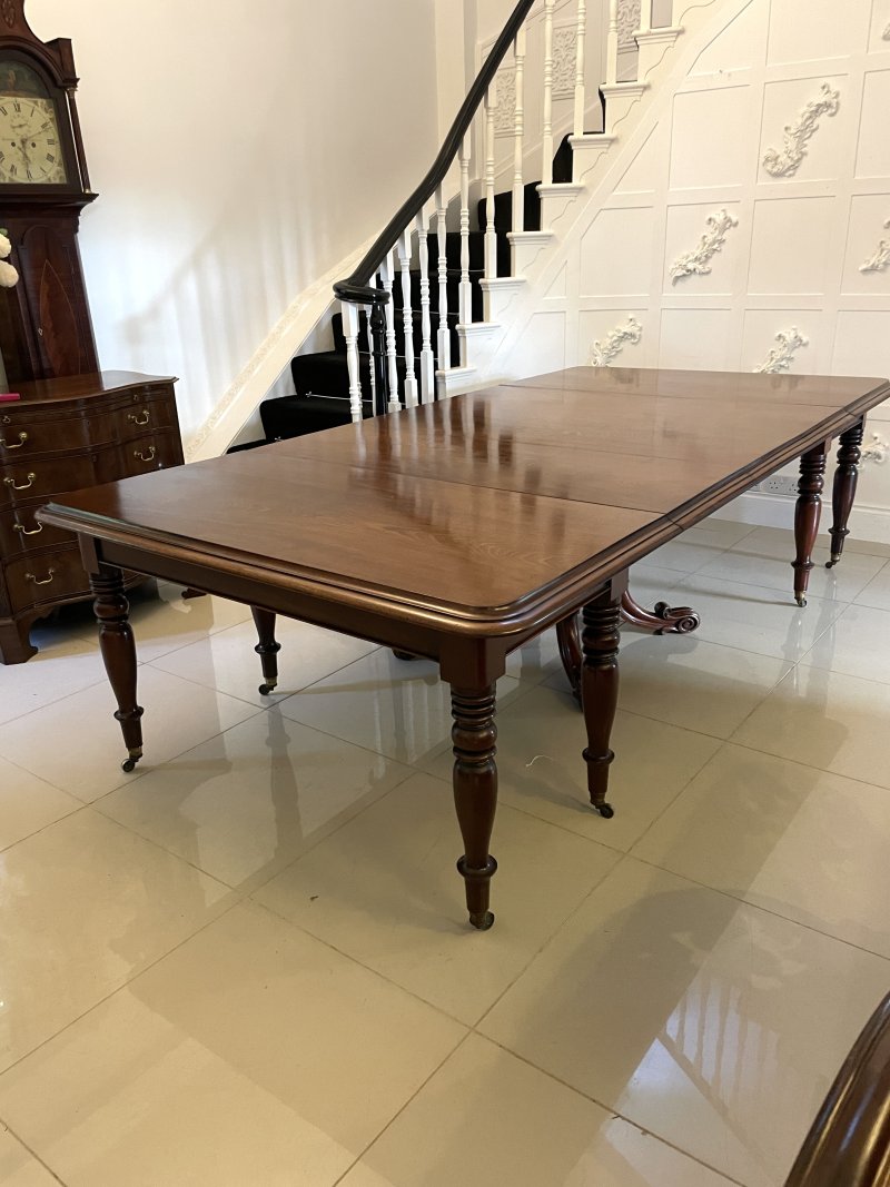 Rare Irish 12/14 Seater Metamorphic Antique Victorian Superb Quality Figured Mahogany Dining Table - Image 7